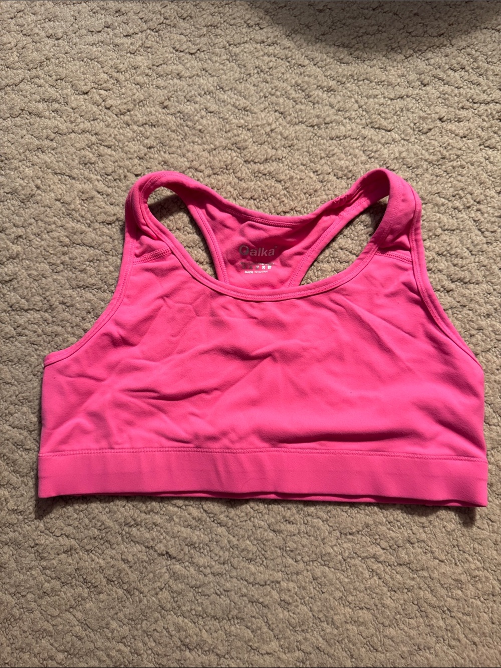 Pink Racerback Sports Bra - Lightweight Support